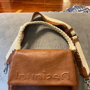 Leather handbag, made in Spain, two straps